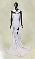 Wedding dress, Zandra Rhodes (British, founded 1969), Nylon, rayon, metal, glass, British